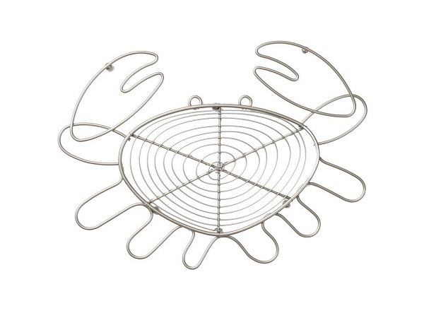 Crab Wireware Trivet in Satin Grey