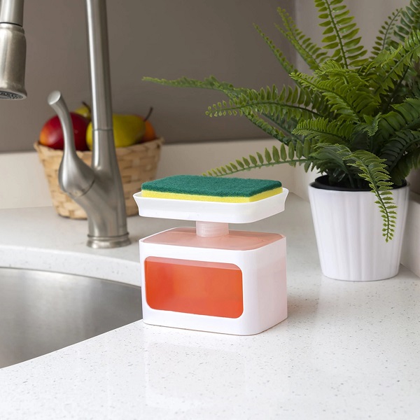 Soap Dispensing Sponge Holder by Home Basics