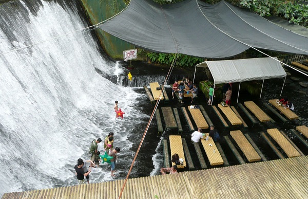 Labassin Waterfall Restaurant, Villa Escudero Resort, Philippines