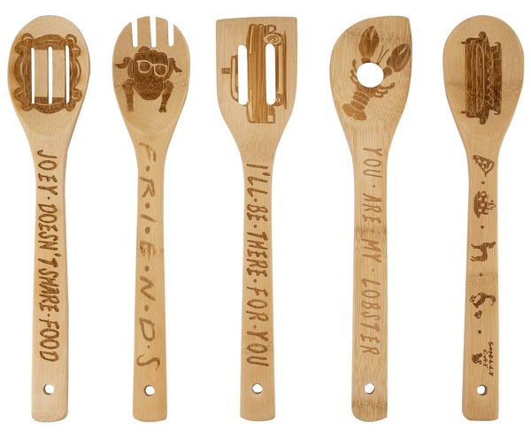 5 Piece Friends Wooden Spoons for Cooking