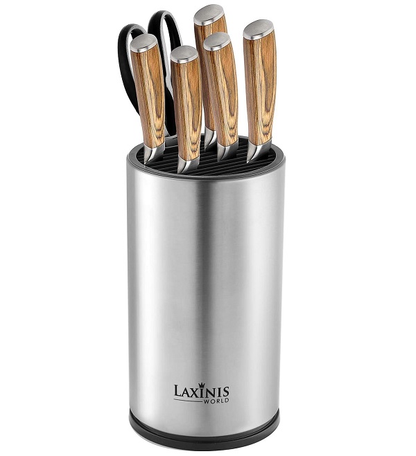 Laxinis World Universal Stainless Steel Knife Block