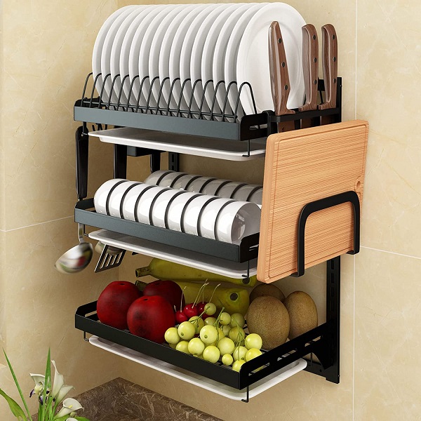 SUPFIRM Wall Mounted Stainless Steel Dish Drying Rack