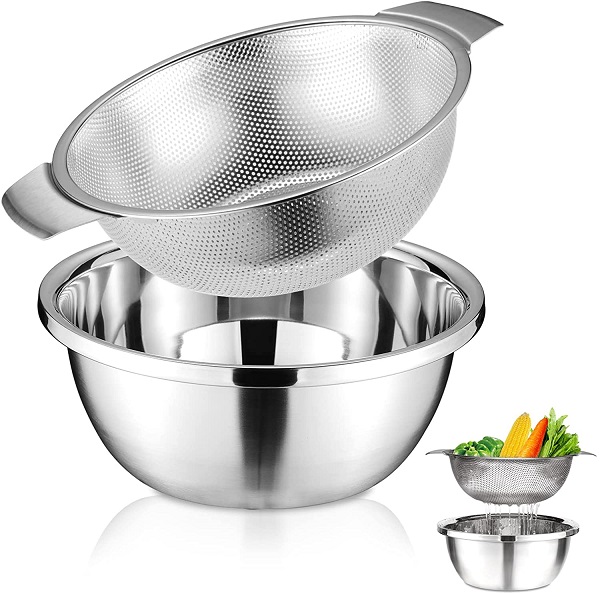 DRCOLLY Stainless Steel Colander Set