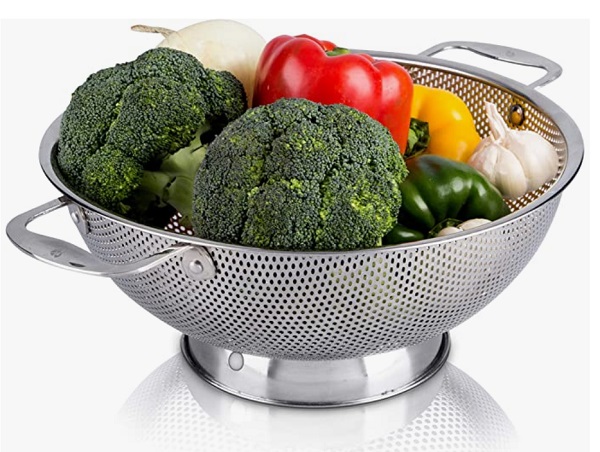 LiveFresh Stainless Steel Micro-Perforated 5-Quart Colander