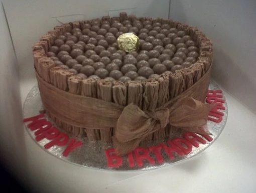 Flake cake with Maltesers on the top