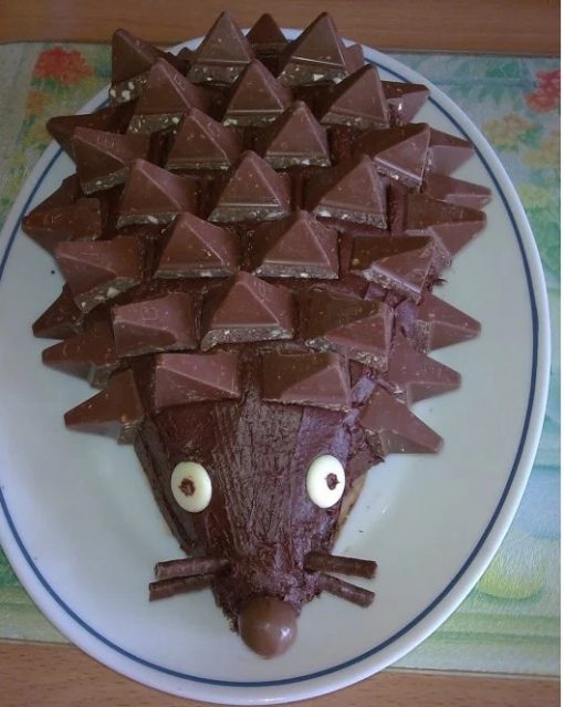 Hedgehog Cake Made With Chocolate Toblerone