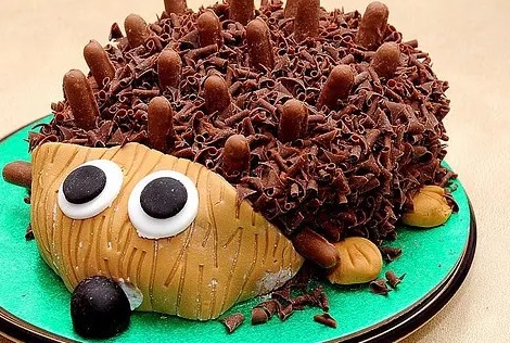 Hedgehog Cake Made With Chocolate Fingers