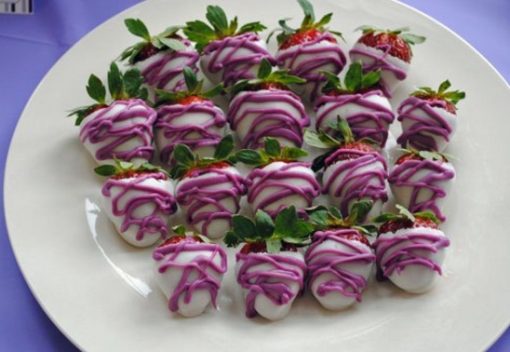 Lavender & Purple Double-Dipped Strawberries
