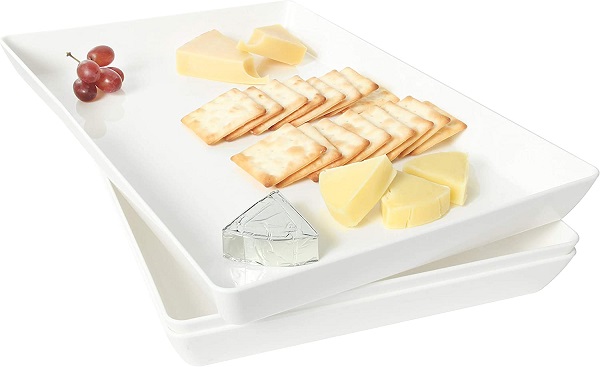 Youngever 3 Pack Plastic Serving Trays