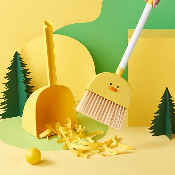 Yellow Duck Dustpan and Brush