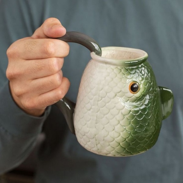 Fish-Shaped Coffee Mug
