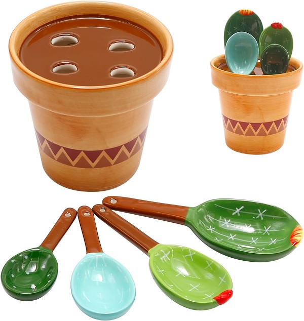 Cactus Pot Plant Measuring Spoons Set