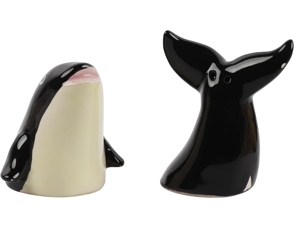 Whale and Tail Salt and Pepper Shakers