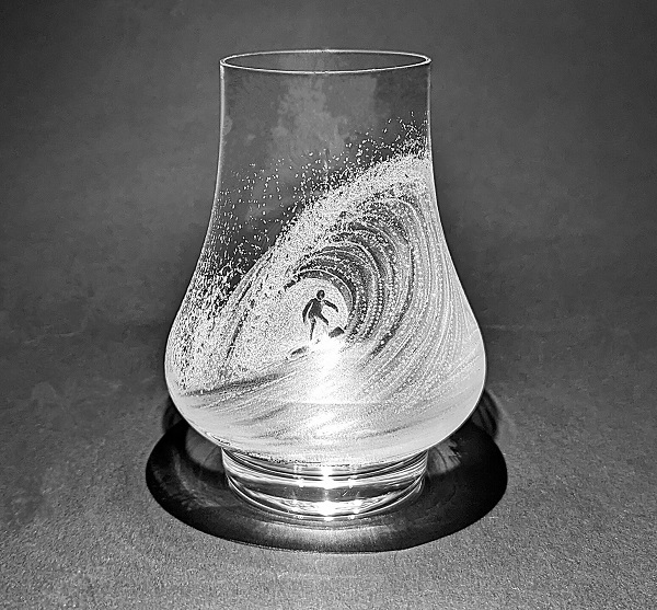 Surfing Whisky Glass