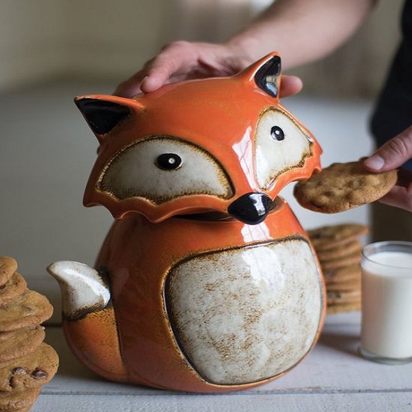Ceramic Fox Cookie Jar