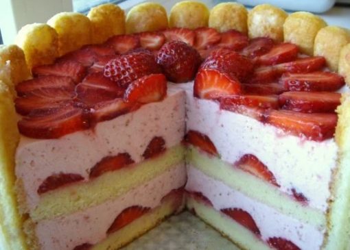 Strawberry Mousse Cake and Strawberry Charlotte